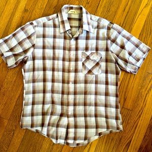 Men’s vintage short sleeve checked shirt